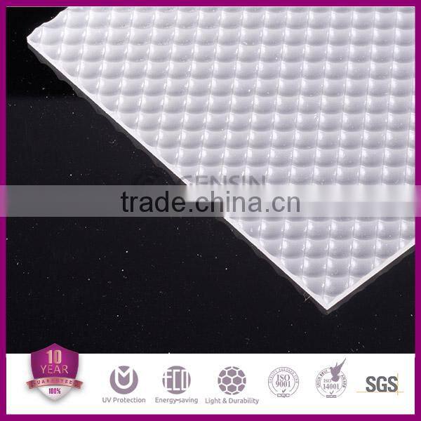 5mm Plaid Textured LED Light Box Polycarbonate Solid Sheet Opal Light Diffusion