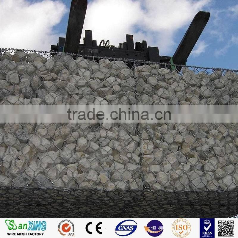 woven gabion mesh retaining walls stone box zinc coated