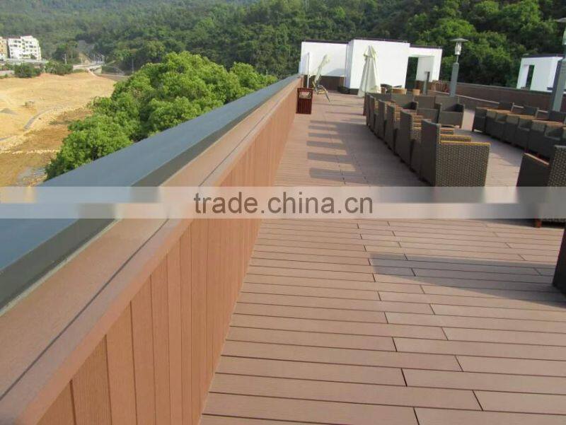 Solid Wood plastic composite HDPE wpc flooring durable outdoor anti-slip wpc decking