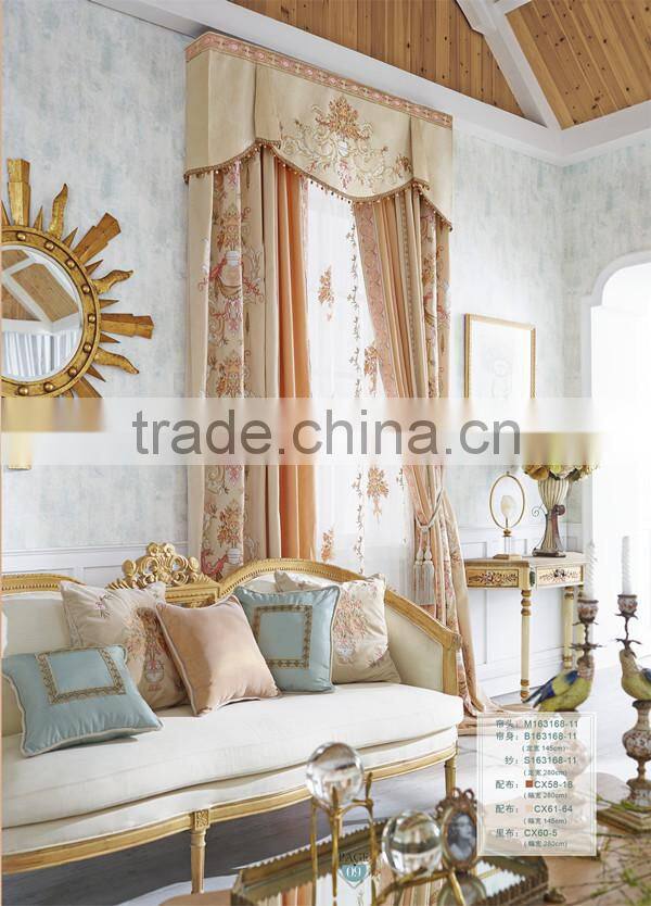 Italian-Style Collection of Classic Curtain, Luxury Jacquard Drop Door Curtain, Noble Embroideried Drape Curtain