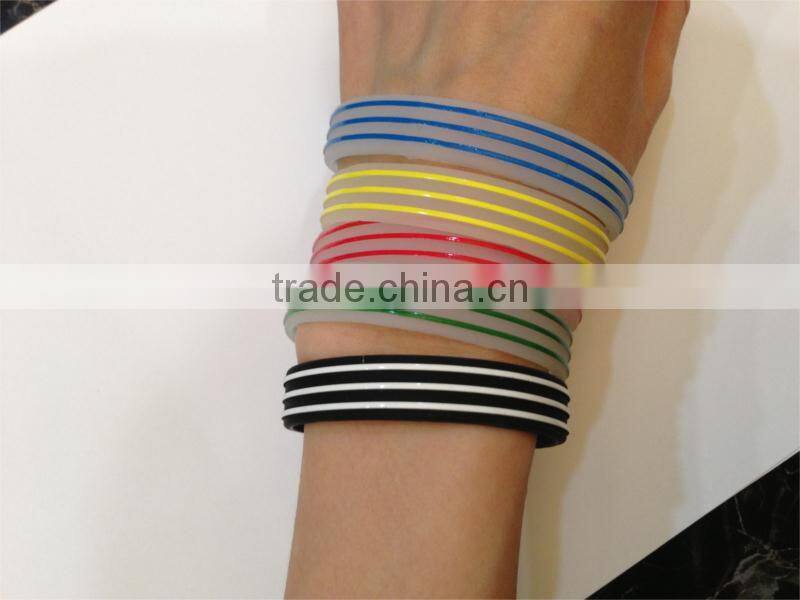 Good material top quality silicone custom wristband bracelet silicon bangle