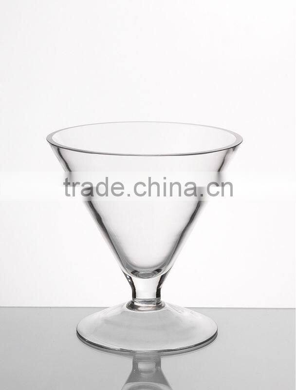 cheap clear irregular glass vase,hand made clear glass vase in high quality