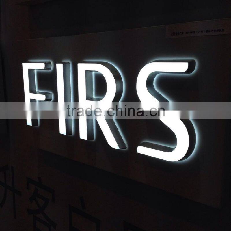 Custom round barrel LED wall sign illuminated sign