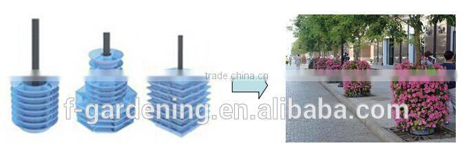 landscape decoration lamp post greening stackable flower pot vertical hydroponic systems