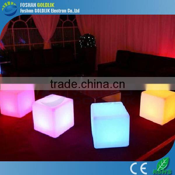 WIFI Control Waterproof Cube Furniture Illuminated Light Cube Seat