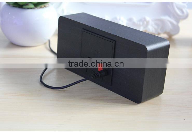 HOT !!!LED clock bell wood creative LED clock acoustic wooden clock