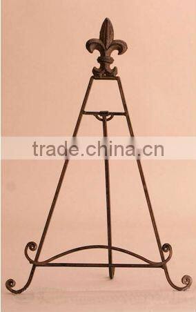 Wrought Iron Metal 12" Easel Plate Stand