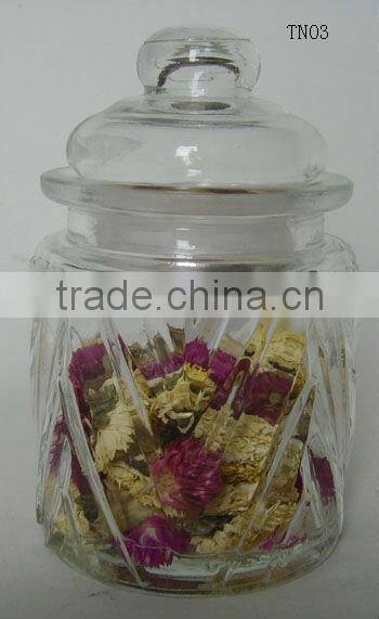 kitchen cylinder glass tea pot/storage jars