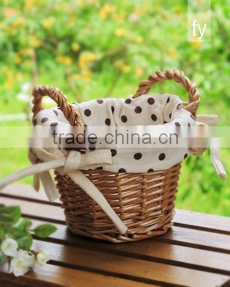 Multi-purpose circular wicker storage basket hot sale