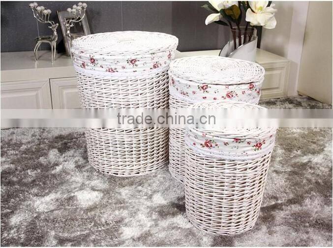 hand made wicker dirty laundry basket