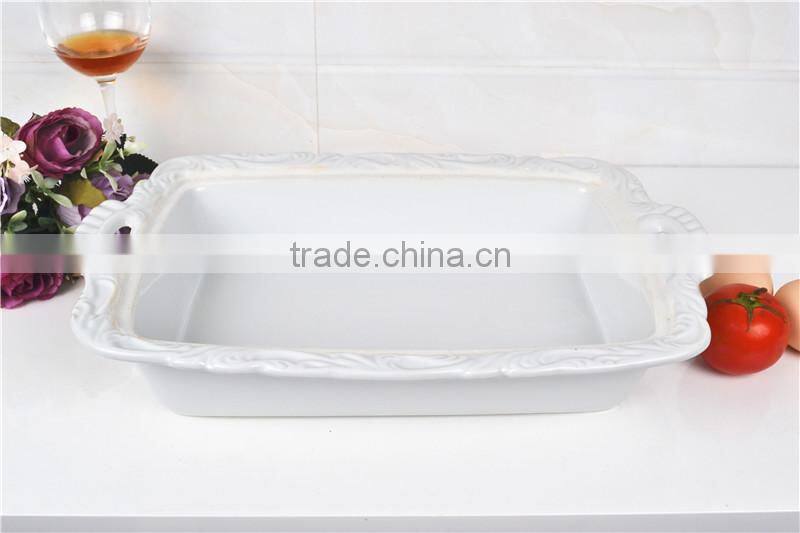 15.5" ceramic rectangular comal