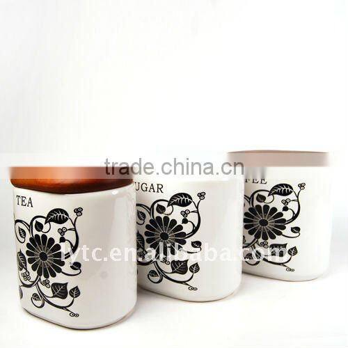 new design 3pcs gift ceramic jar set
