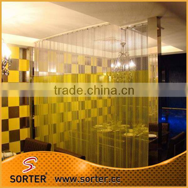 high quality metal drapery/wholesale wire mesh curtains/metal mesh room dividers