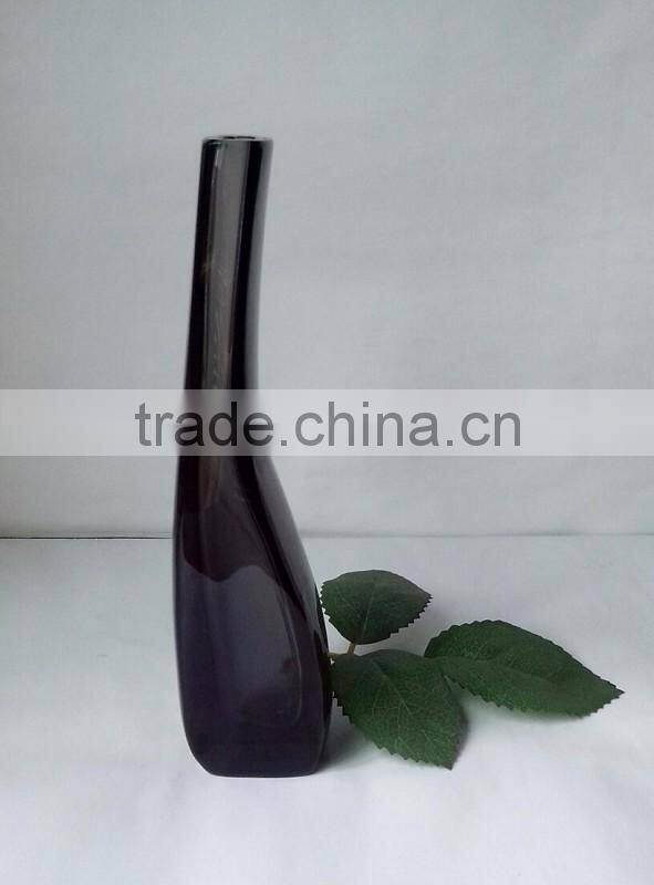 Clear Colorful Tall Crystal Flower Glass Vase