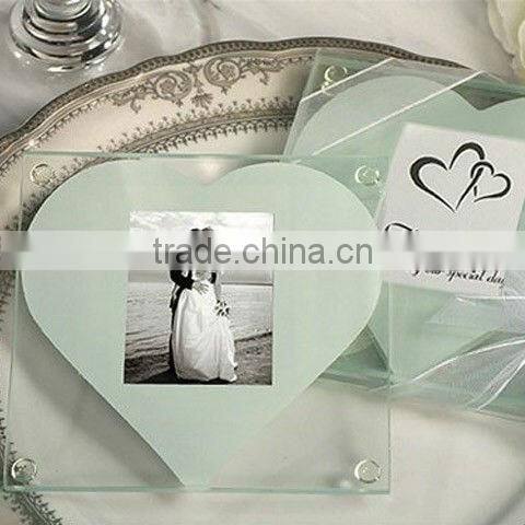 Unique glass coaster wedding favors