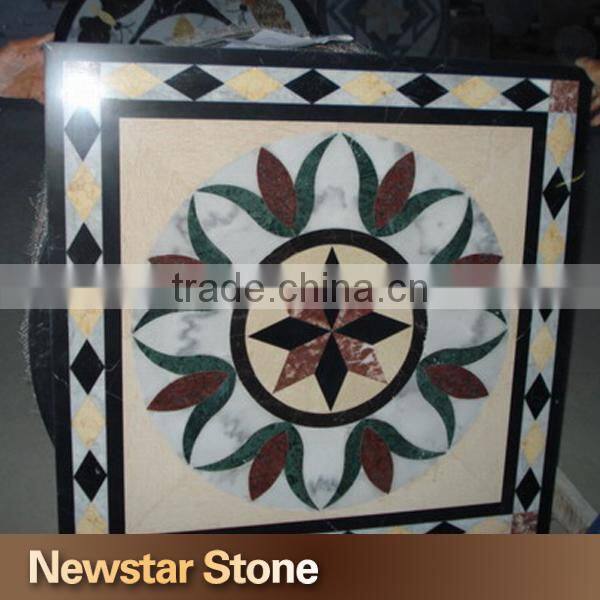 Made in China square water jet marble medallion design