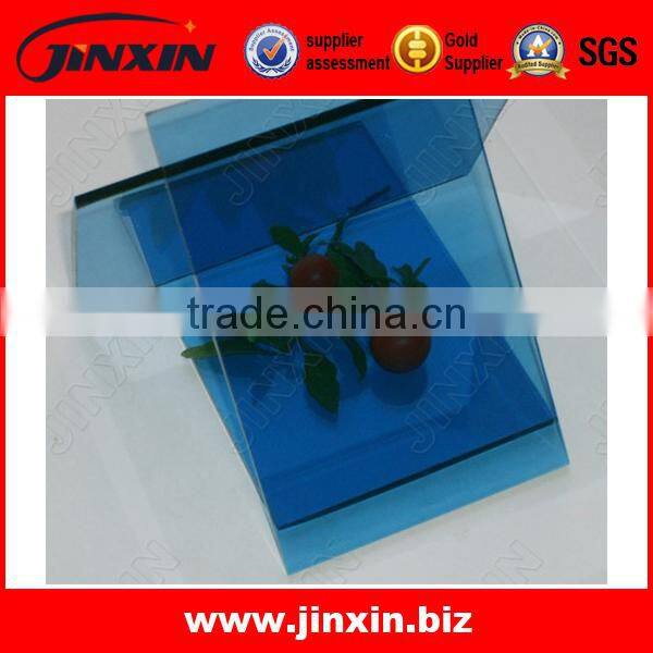 Glass Fence Blue Colored Tempered Glass Panels