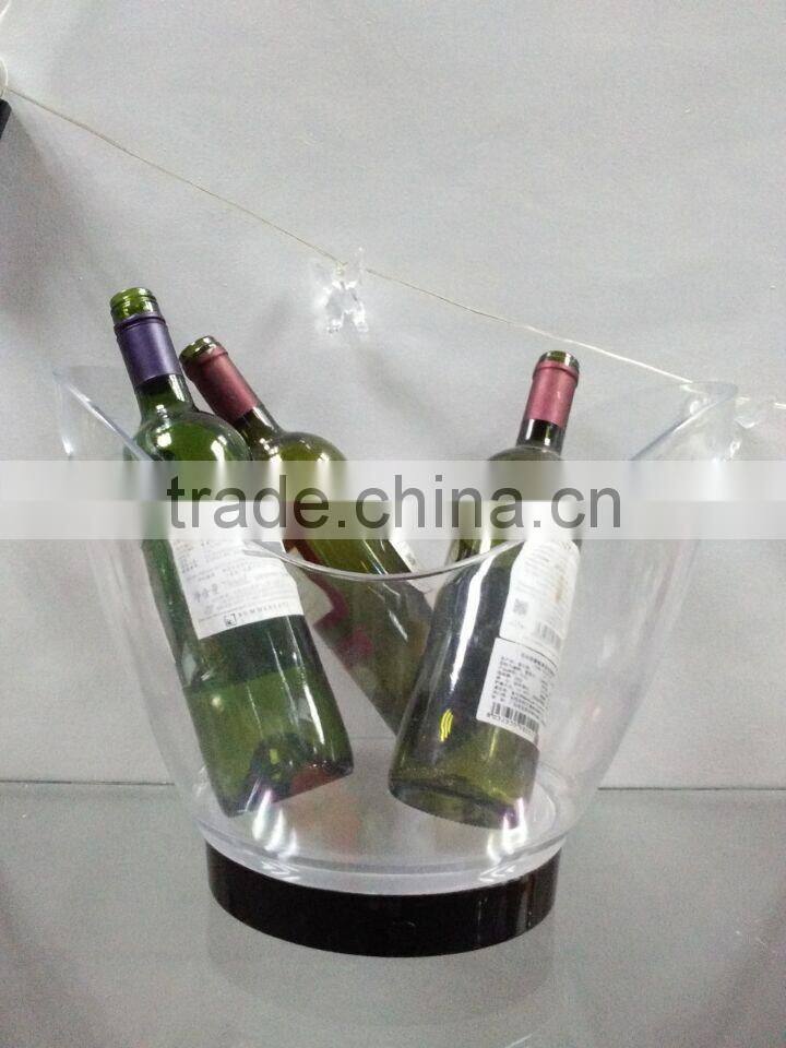 LED RBG color changing large clear Acrylic Ice Buckets