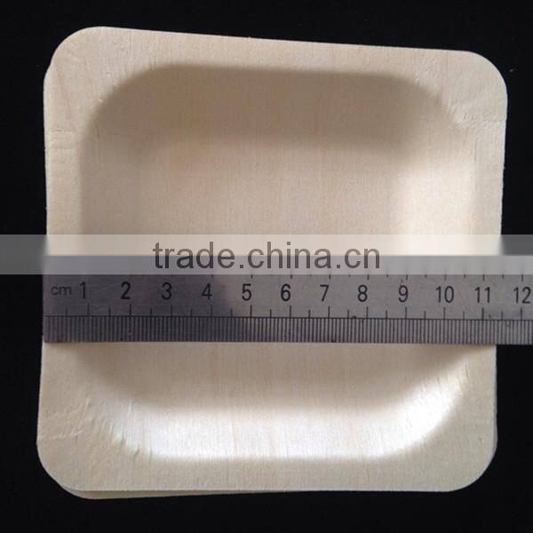 disposable wooden round service plate