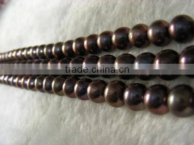 9-10 mm brown freshwater pearl strand