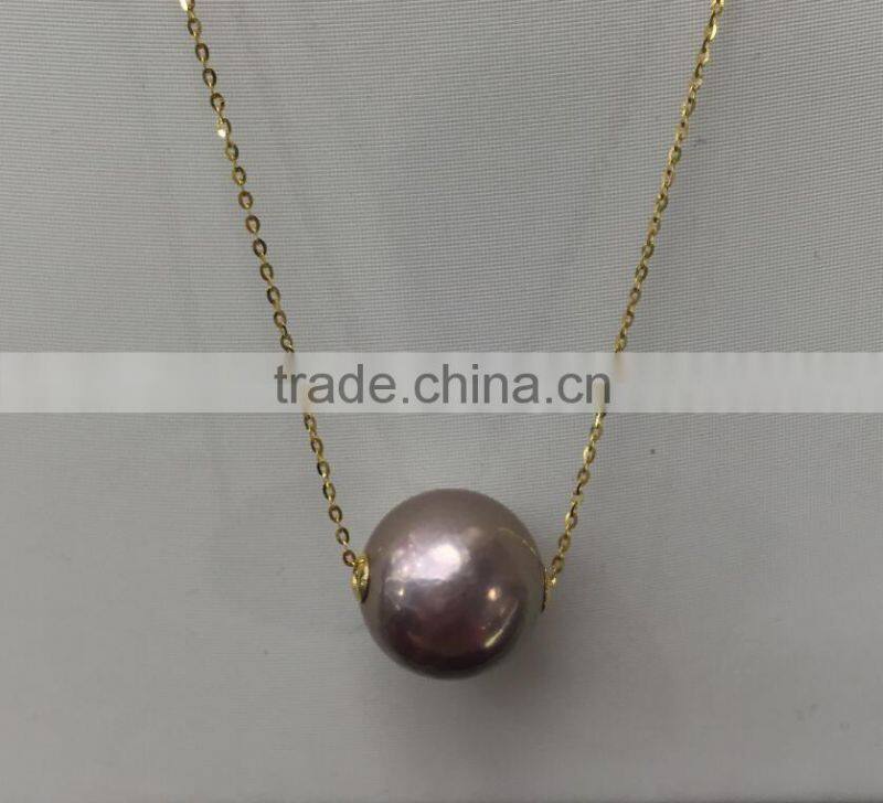 AAA 9-10mm freshwater pearl necklace with 14K gold clasp