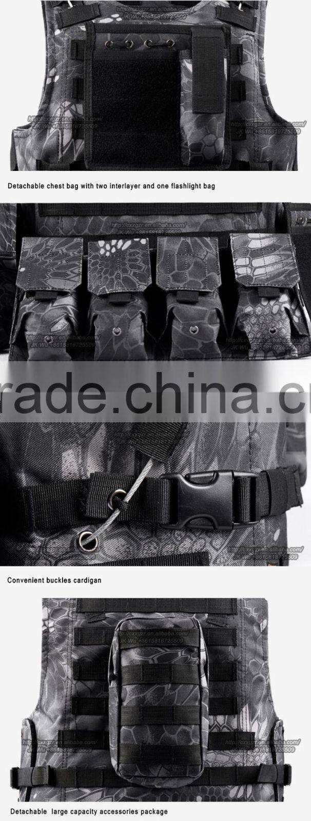 police army military security tactical vest quick release system 600D polyester fabric molle ribbon