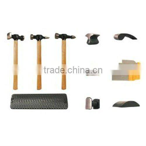 7 piece wooden handle hammer and dolly set