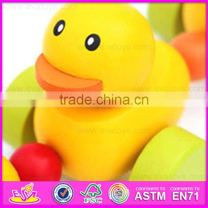 2016 Top sale kids wooden yellow duck toy W05B146
