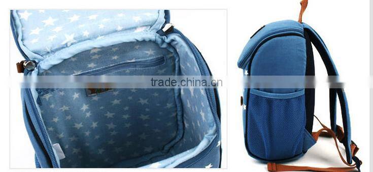 cotton cartoon school backpack for kids