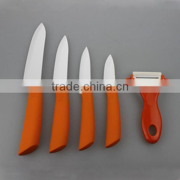 Hot Sale High Quality 5pcs Colorful Ceramic Knife Set With Peeler