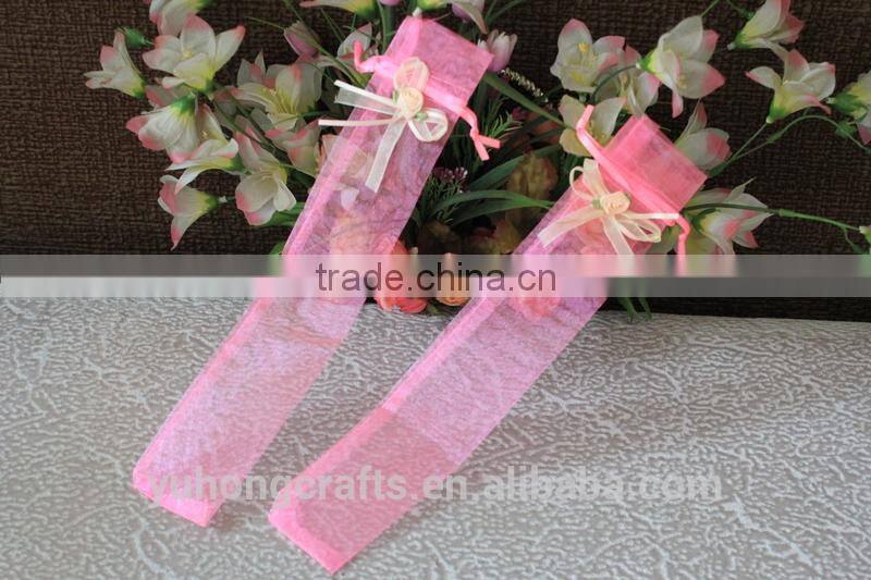 Free shipping organza bag for holding fans