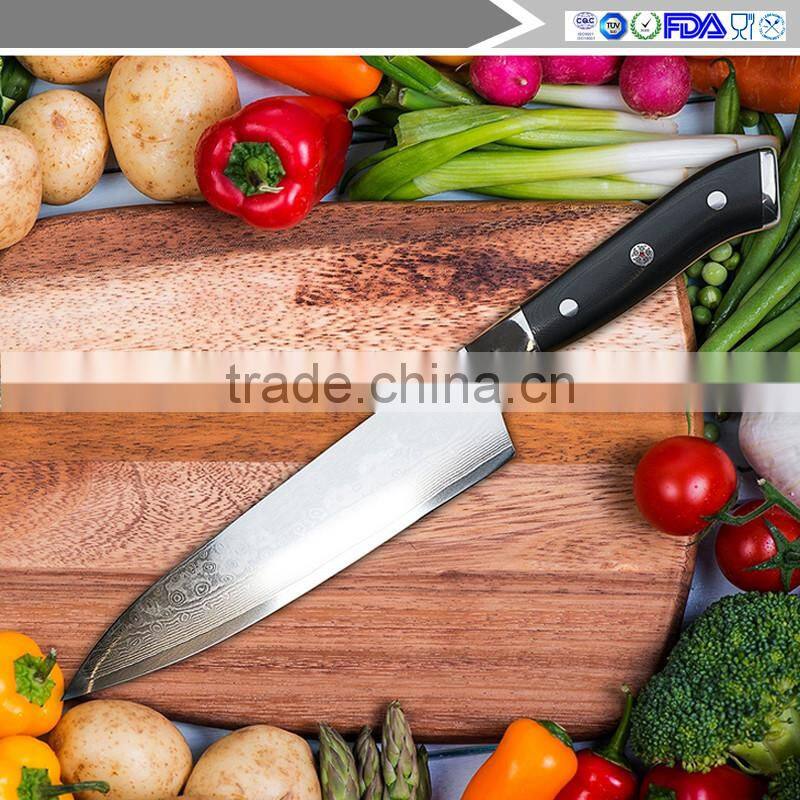 Chef's Knife 8 inch - Best Edge Retention High Carbon Japanese Steel Gyuto Blade - G10 Chef Knife Grip - Ideal Gift