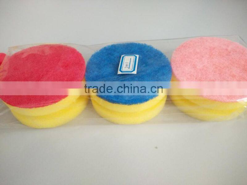 China factory good quality colorful round scouring sponge pad
