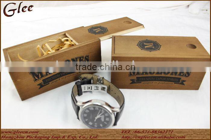 Unique Designed beautiful high quailty cheap price Wood Watch Box with Sliding Lid