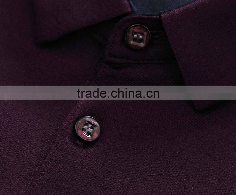 mens wholesale slim fit solid cotton long sleeve polo t shirt