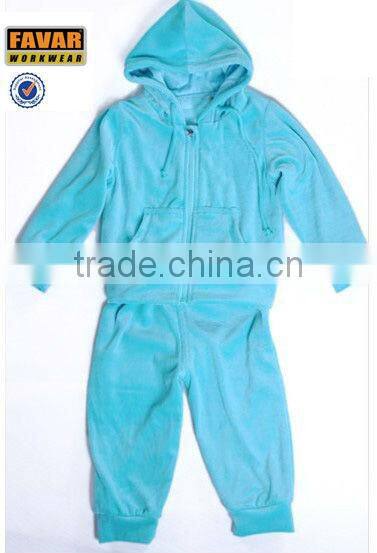 velvet terry children hoodies children apparel kids wear sport suit