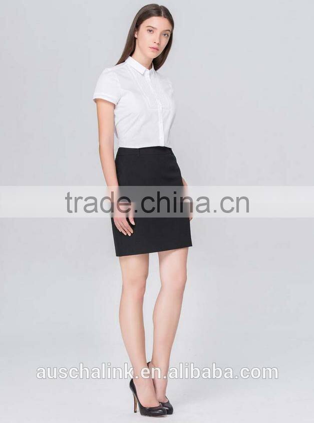summer ladies custom high quality black office formal wear skirts