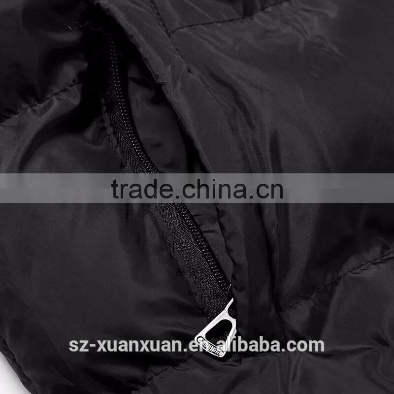 2016 custom winter warm casual thick down jacket waistcoat for men design