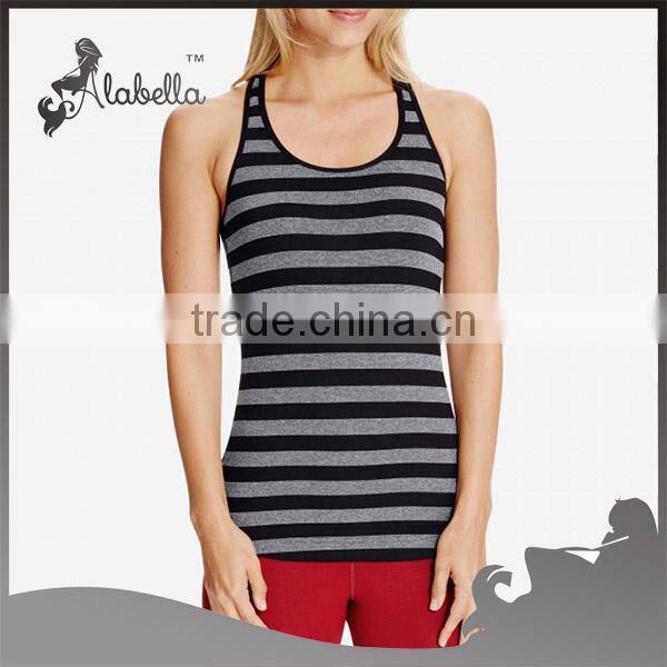 Stripy underwear seamless bow back tank top