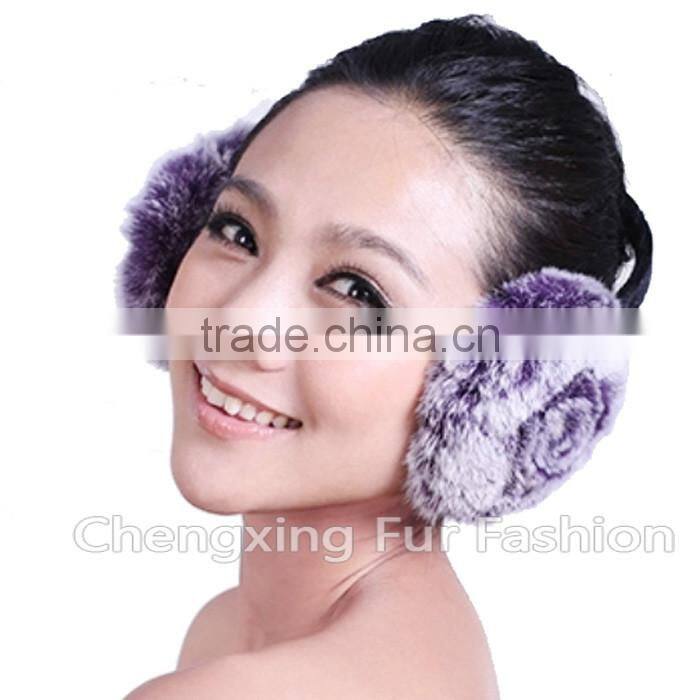 CX-EM-03N Winter Fashion European Pretty Real Rex Rabbit Earmuffs