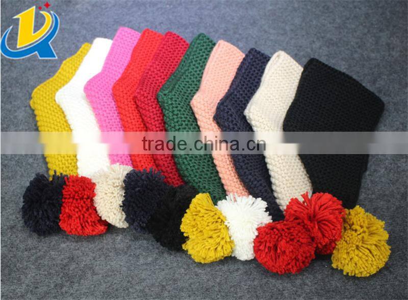 Fashion unisex winter knitting wool collar neck warmer children scarf