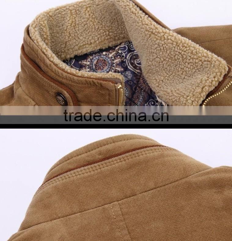 OEM Cotton Spandex Quilting Causal Winter Jacket With Detachable Collar
