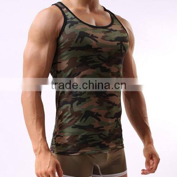 Wholesale camo tank top bodybuilding gym tank top