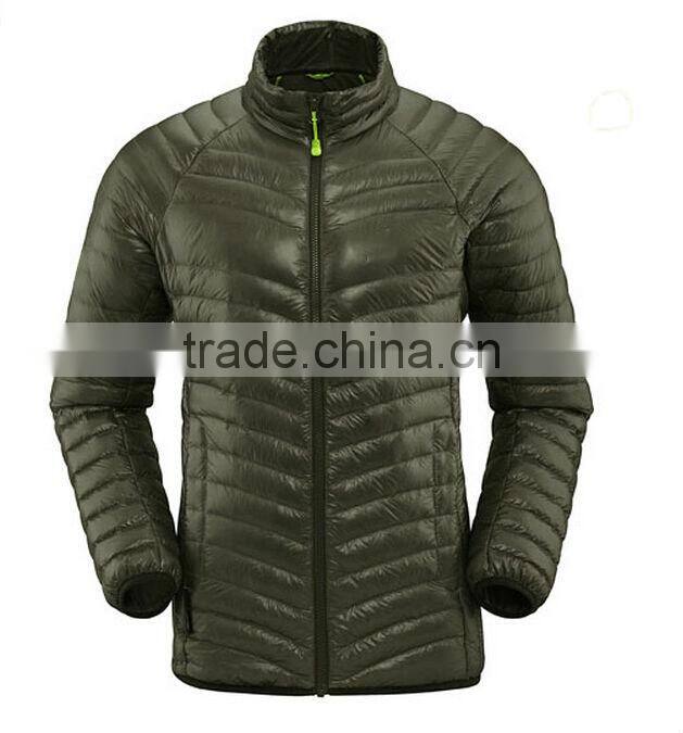 Shiny Foldable Ultra Light Goose Down Jacket For Winters