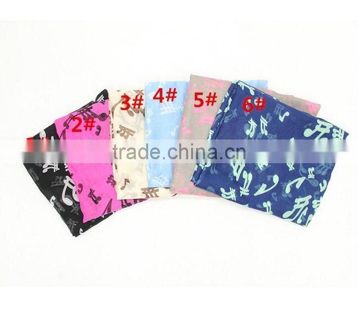Wholesale Musical Notes Sunscreen Voile Scarf