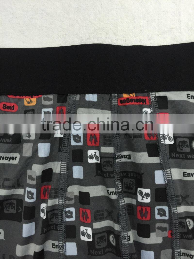 OEM milk silk healthy soft & comfortable men printed boxer shorty