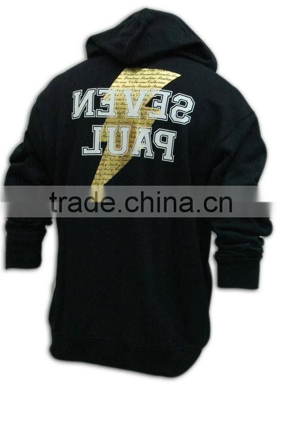 Great workmanship screen print classic men leisure zipper sweatshirt