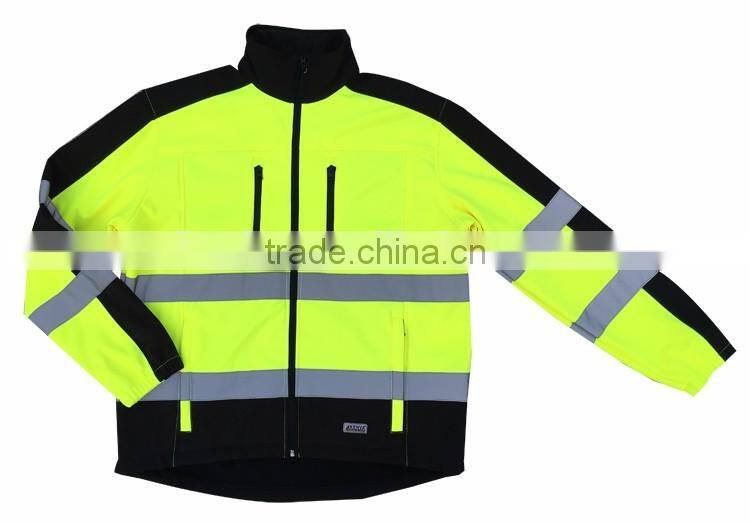 Hi vis garment softshell jacket uniform workwear safety work clothing
