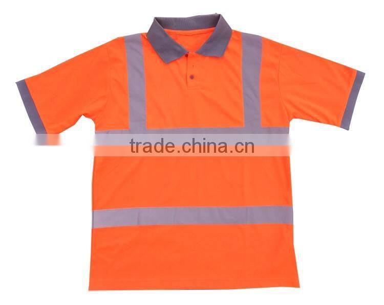 100% polyester eyesbird knitted polo shirt reflective high visibility wear hi-vis t-shirt