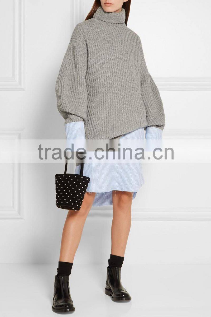 High Quality Turtle Neck Oversized Cashmere Sweater Women's